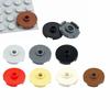 50Pcs MOC Compatible Building Block 18674 Tile Plate Round 2x2 with Open Stud Particle DIY Construction Assemble Brick Toys