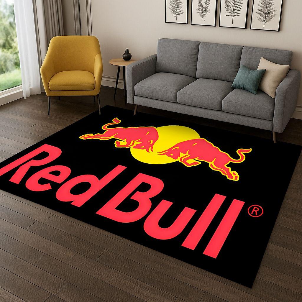 Klassisk Röd B-Bull Racingbil Moto Matta för Sovrum Vardagsrum Soffa Heminredning, Barnmatta Halkfri Golvmatta Gåva