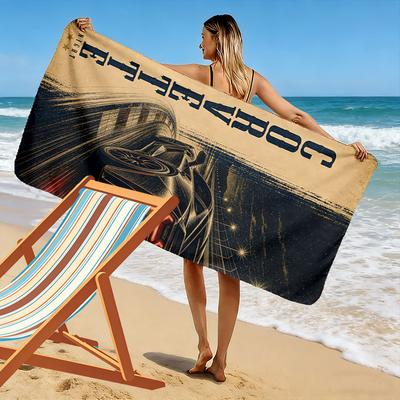 Corvette Night Racing Towel Beach Towel Quick-drying for Travel Outdoor Sports Jogging Beach and Swimming