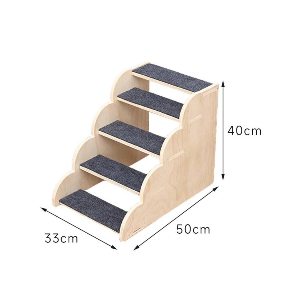 Dog Stairs Wooden Sofa Pet Steps Space-Saving for Bed