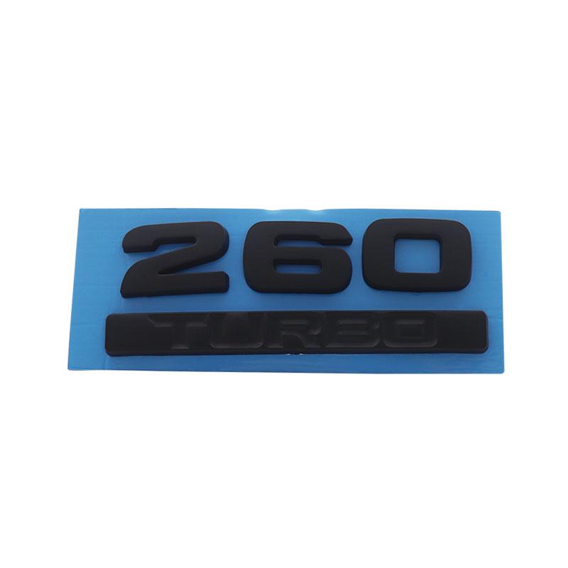 3D Premium TURBO 260 TURBO for Car Fender Trunk Rear Bonnet Decal Emblem Badge Sticker Accessories