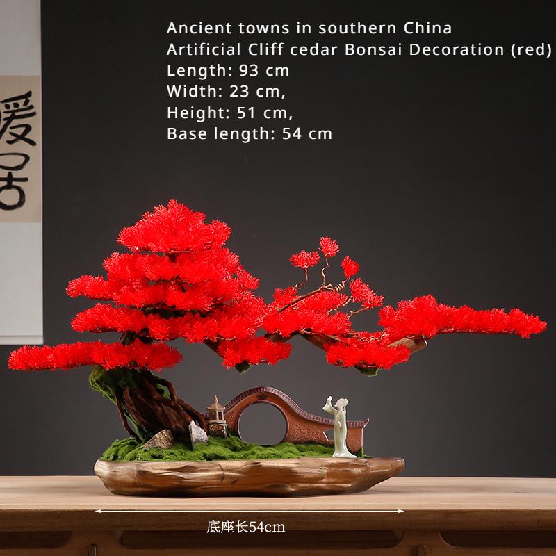 New Chinese backflow incense burner home living room decoration porch office simulation welcome pine bonsai Zen decoration