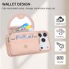 Crossbody Long Lanyard Leather Cards Solt Wallet Case For iPhone 17 Pro Max 16 Plus 15 14 13 Built in Makeup Mirror Bag Cover