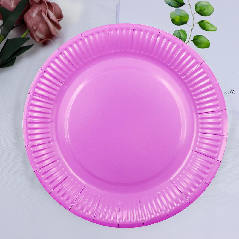 Solid Color Disposable Paper Plates for Party, Picnic, or Birthday