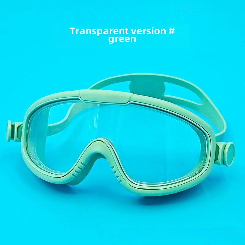 HD Cartoon Unisex Kids' Large Frame Swimming Goggles, Anti-Fog & Waterproof