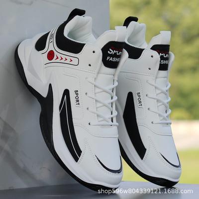 Men's Shoes 2024 Spring Breathable Mesh Shoes Men's Casual High-end Sports Shoes Versatile, Lightweight Soft-soled Running Trendy Shoes