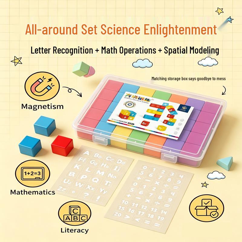 3cm Magnetic Rubik's Cube Building Blocks - Geometric Toys for Kids