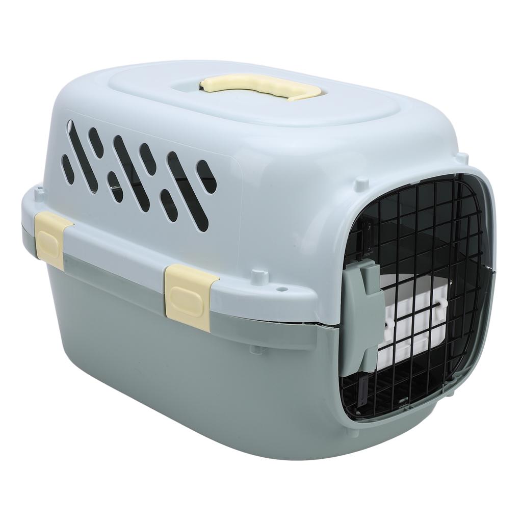 Cat Travel Carrier Large Space Lockable Door 4 Sides Ventilation Portable Hard Sided Dog Pet