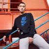 Nike Sportswear Essentials Sweatshirts Men's Black Crew Neck Thickened Regular DM6876-010