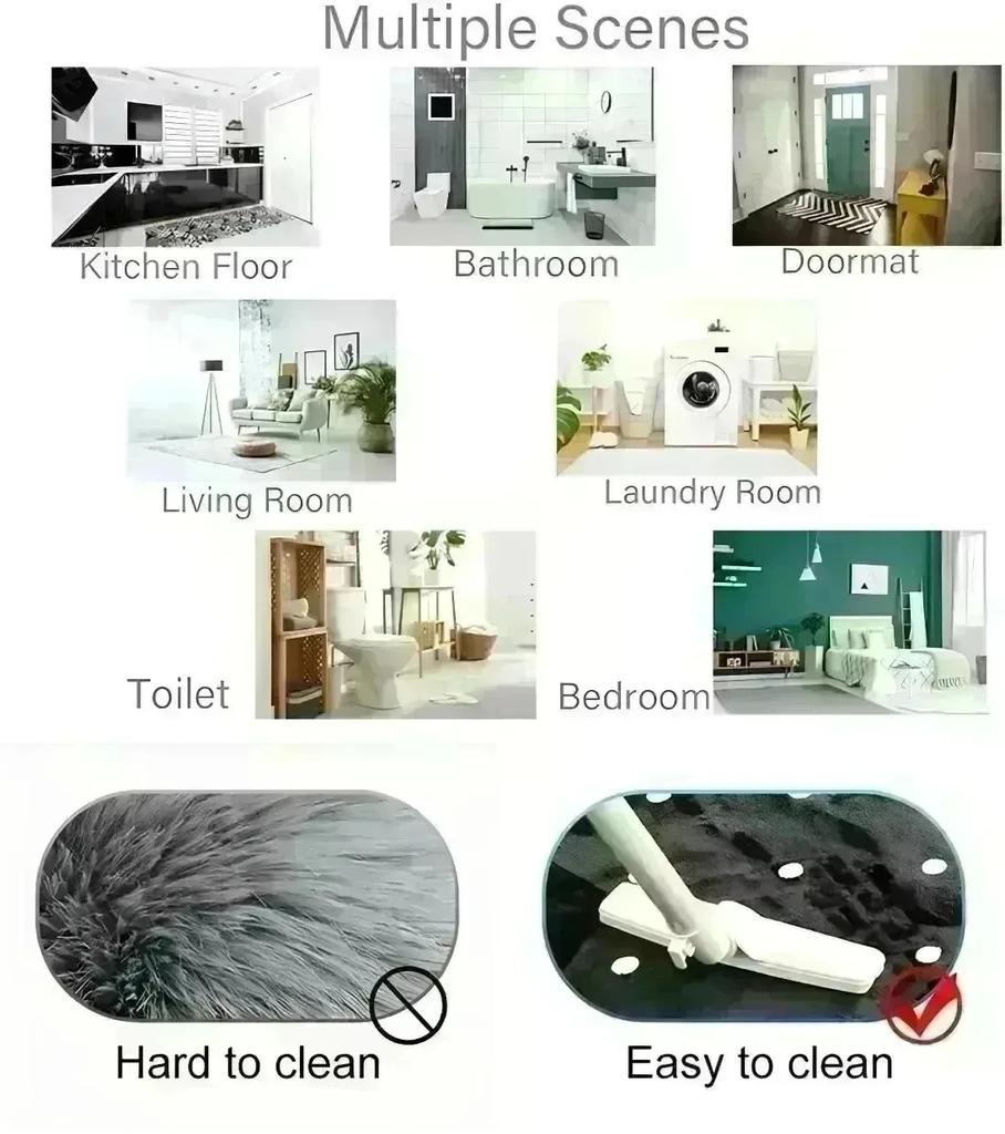 1PC Rose Arts Pattern Living Room Rugs Kitchen Rugs Non-Slip Home Door Mats Pop Arts Bath Mat Carpet for Home Sink Laundry Decor