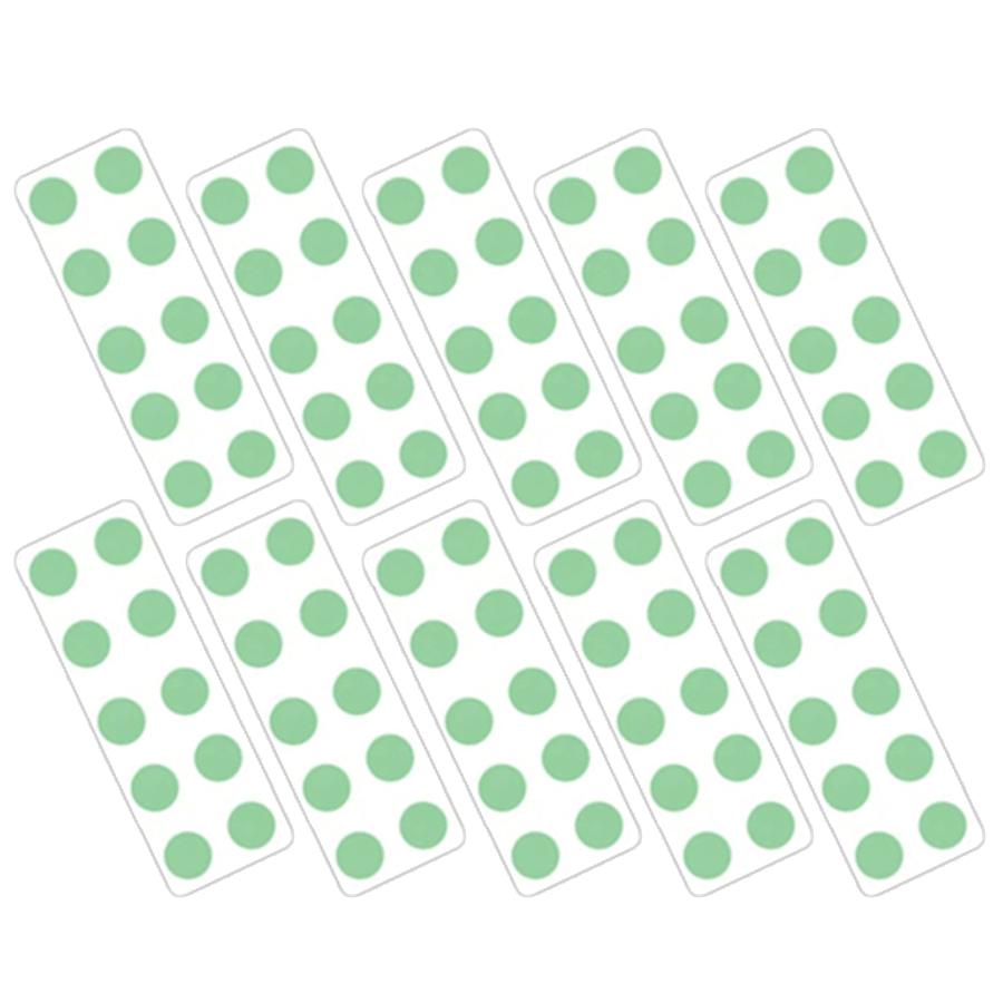5pcs Disposable Green Polka Dot Toilet Seat Cushions Soft Clean Hygienic Travel Essentials, Portable Waterproof Toilet Covers