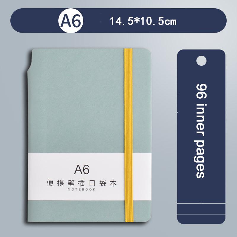 (Gravírování loga zdarma) A6/A7 přenosný zápisník z měkké kůže, účetní kniha ve tvaru trumpety, silný tečkovaný zápisník, kniha záznamů, mini výpisník