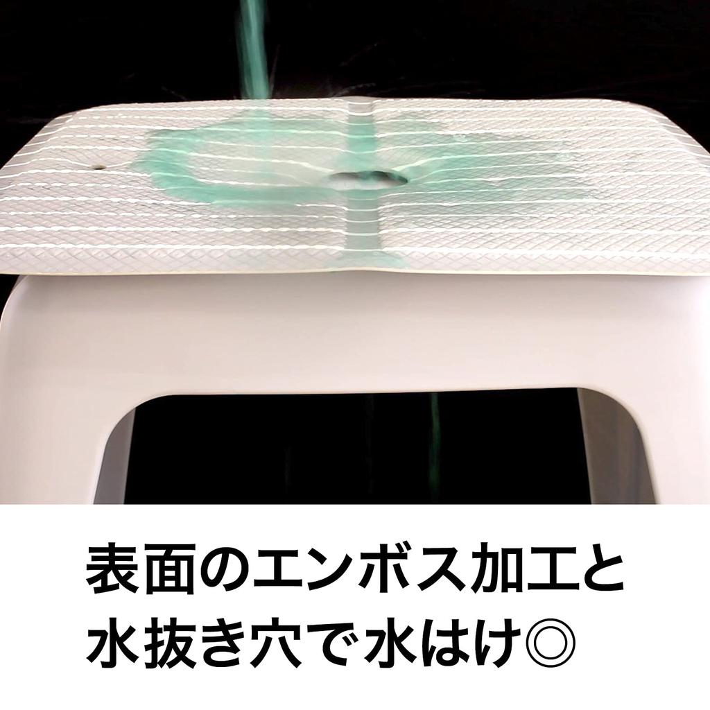 Sanbelm Bathroom Cushion PVC Igokochi Bath Stool 35 x 28 x 1 cm Mat, Gray, TU19811, (height)