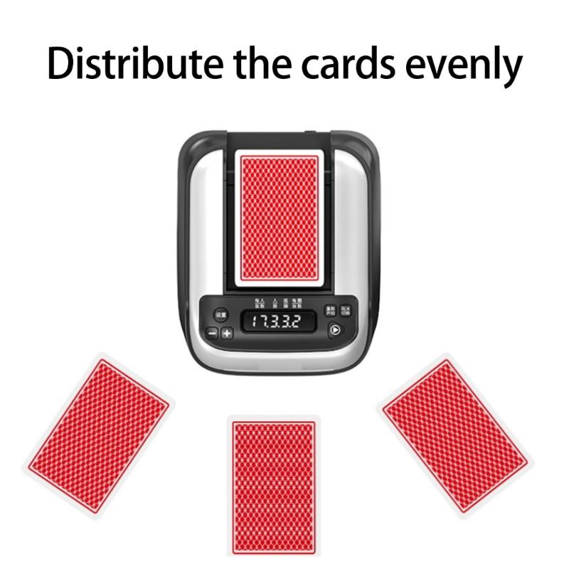 Quiet Operations Card Shufflers Dealer Portable Automatic Rotating Poker Dealer for Bridge & Poker