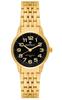 Perfect Women' Bracelet R324-09 Gold Case, Black Dial, Gold Bracelet, Gold Numbers