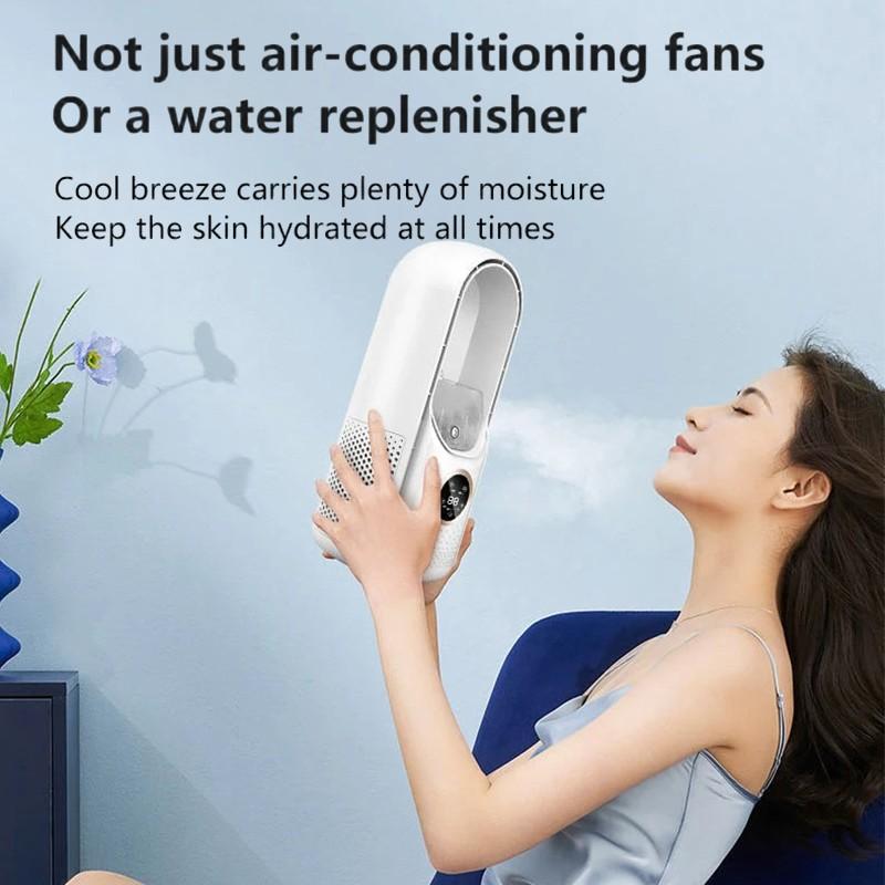 Ventilatore senza lama Ventola di raffreddamento da tavolo per casa e ufficio Condizionatore d'aria portatile Raffreddatore d'aria silenzioso economico