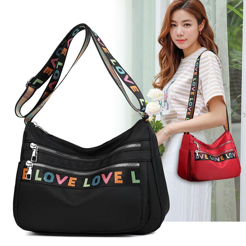 Sac à bandoulière décontracté imperméable en nylon, sac en toile, sac de maman, sac à épaule, sac de voyage en tissu Oxford