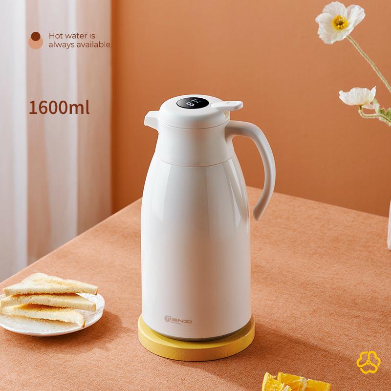 Thermos Kettle Insulation Water Pot One Key Temperature Display Household Large Capacity Leak-proof Water Coffee Tea Thermos