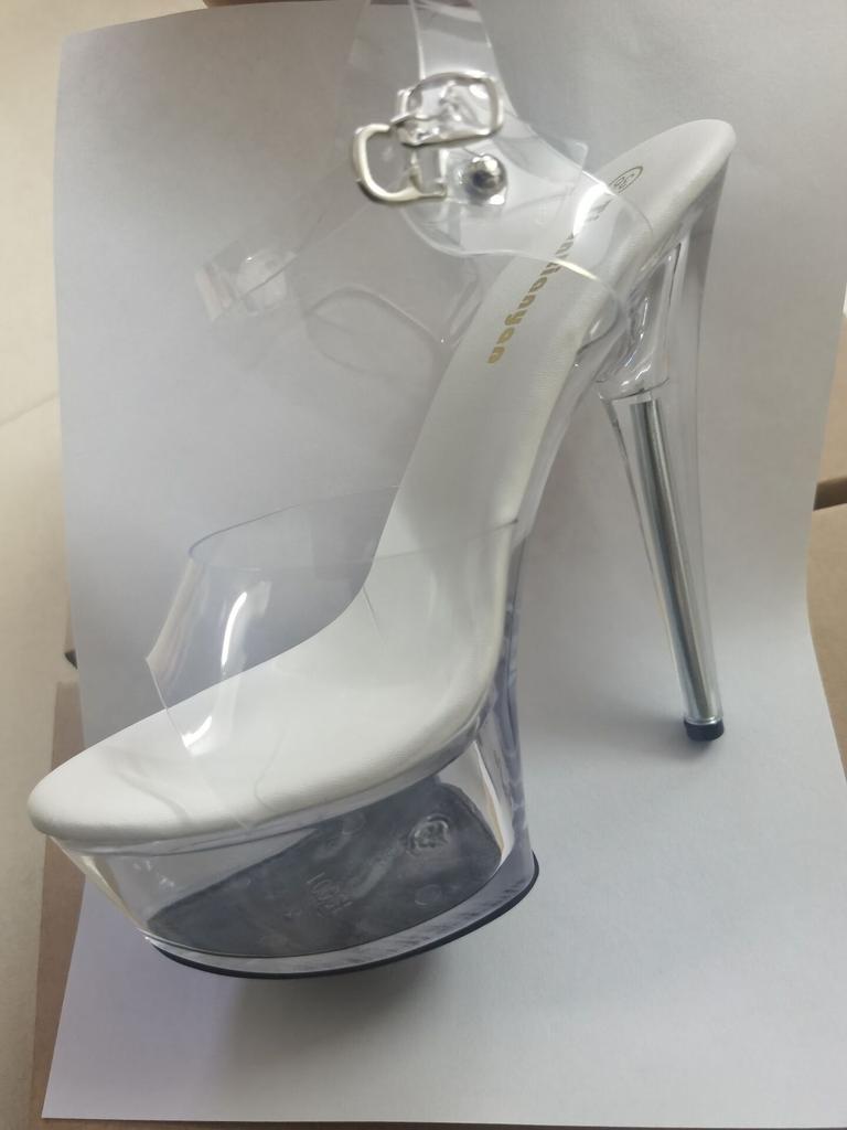 Fashion Girls Shoe for Party Club Stripper Heels Women Shoes 2025 Platforms High Heels Sandals Clear Sexy Pole Dance 15cm High Plus Size