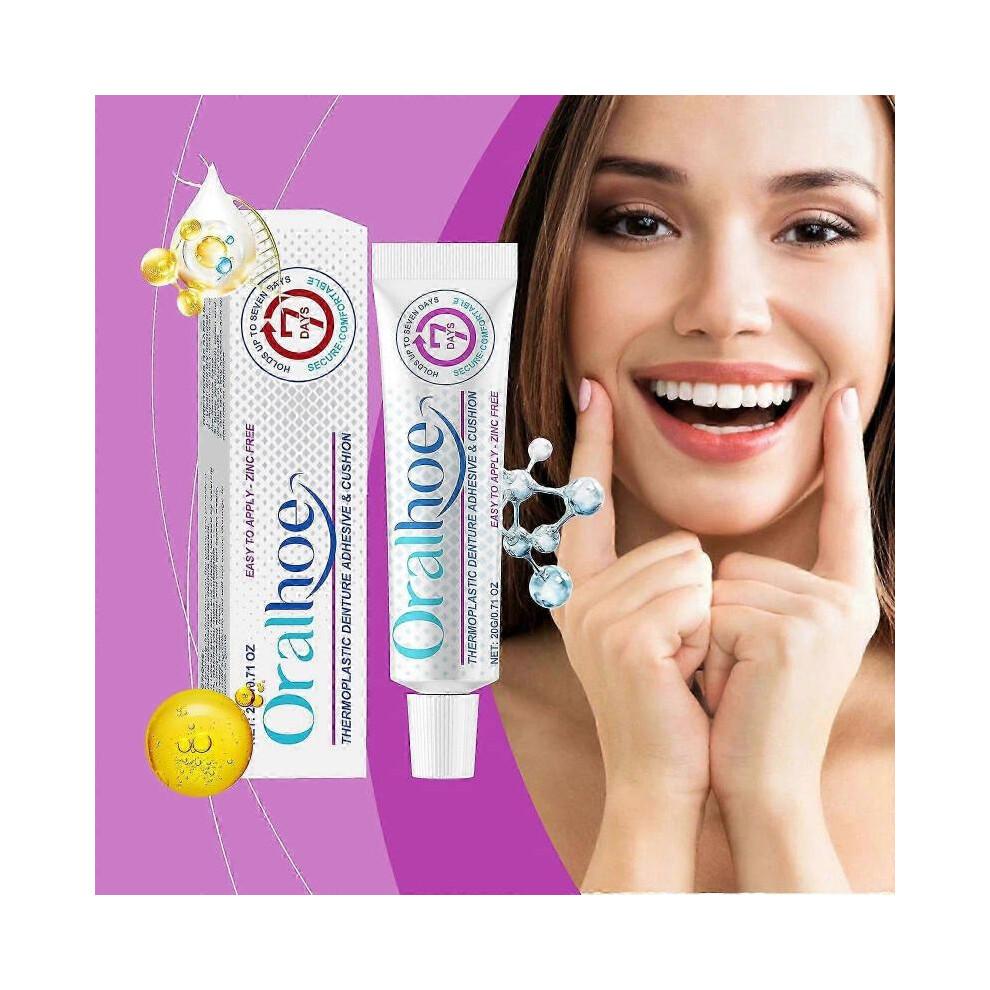 Denture Adhesive, Thermoplastic Denture Adhesive, Comfortable, Secure Denture Grip for Up To 7 Days less