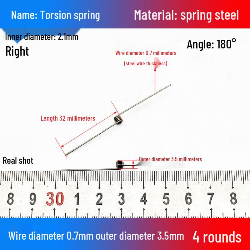 Torsion Spring Steel 0.3-3.0 for 90/180° Clip Trash Can