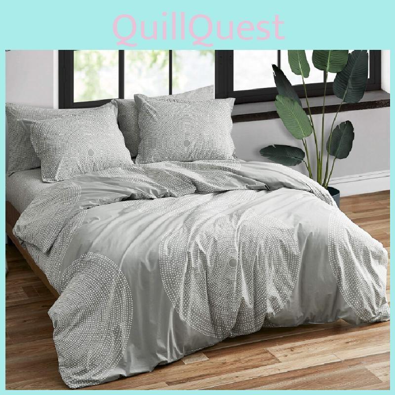 Digital Round Pattern Print Duvet Cover Pillowcase Set Bedroom Gifts Bedding