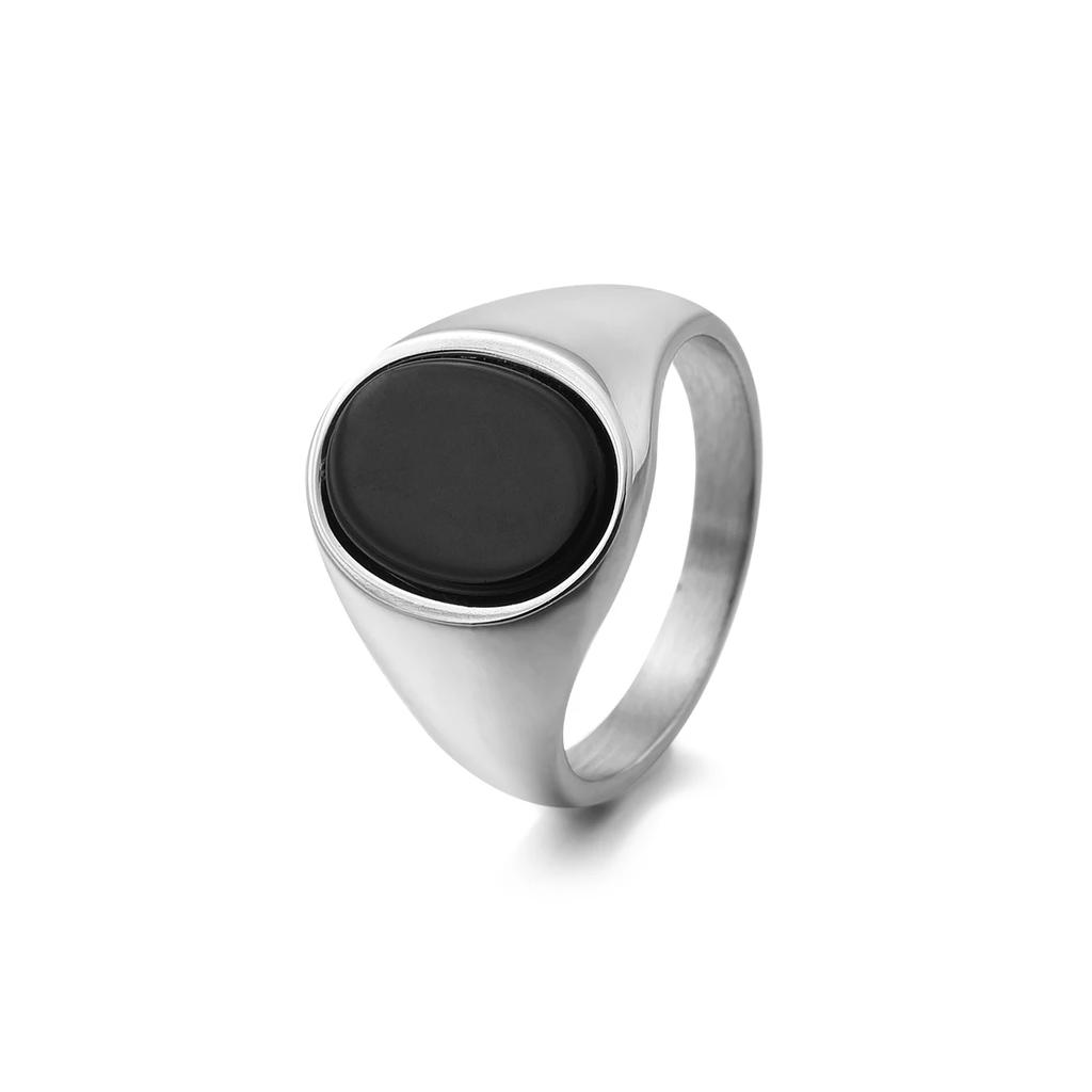 R3326 Men's/Women High Quality 316LStainless Onyx Rings Classic Fashion Trend Jewelry Products