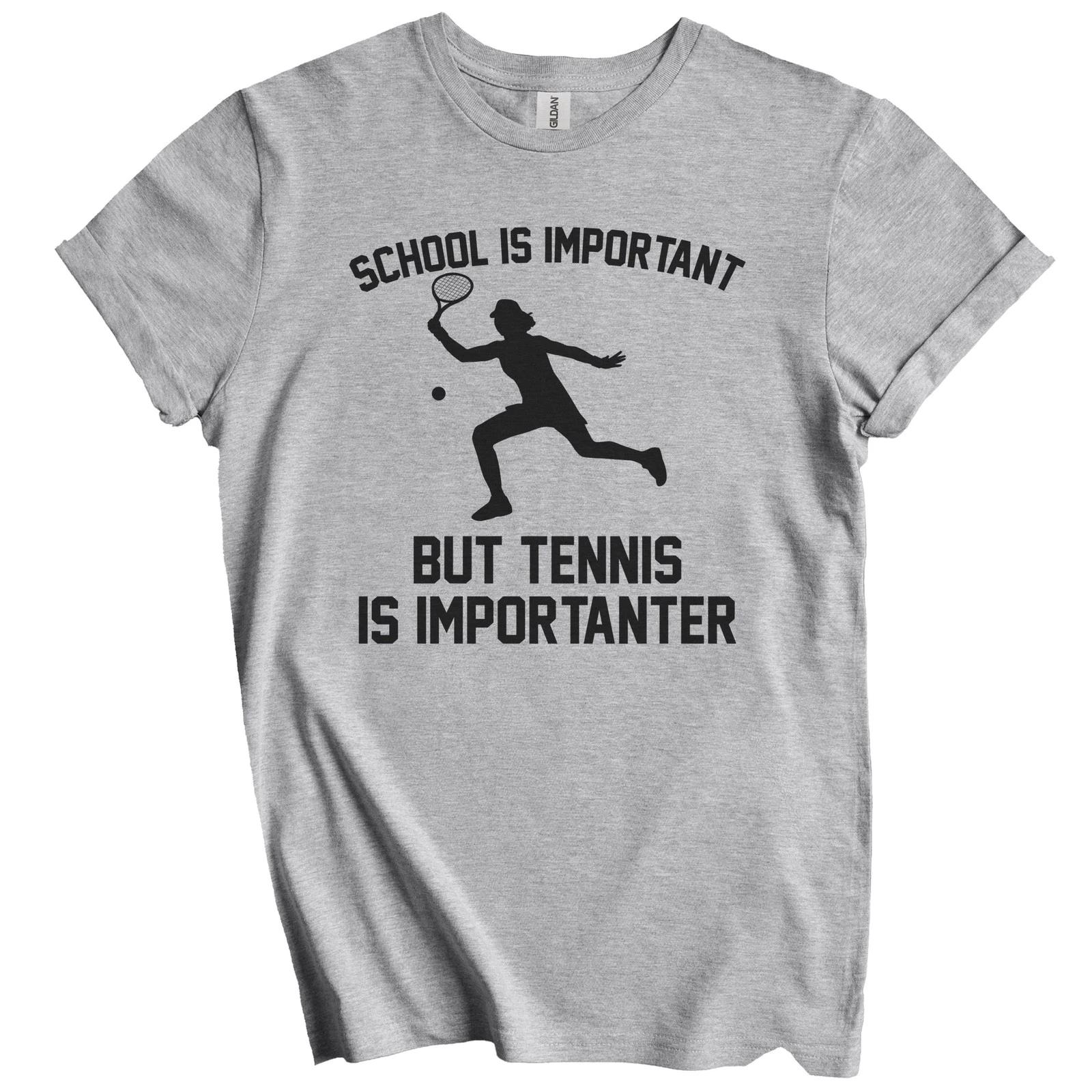 School Is Important But Tennis Is Importanter Funny Shirt L