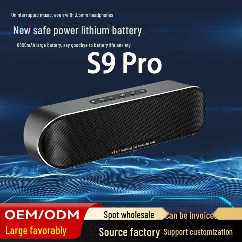 "S9Pro High-Power Portable Bluetooth Speaker with Heavy Bass and TWS Connectivity"