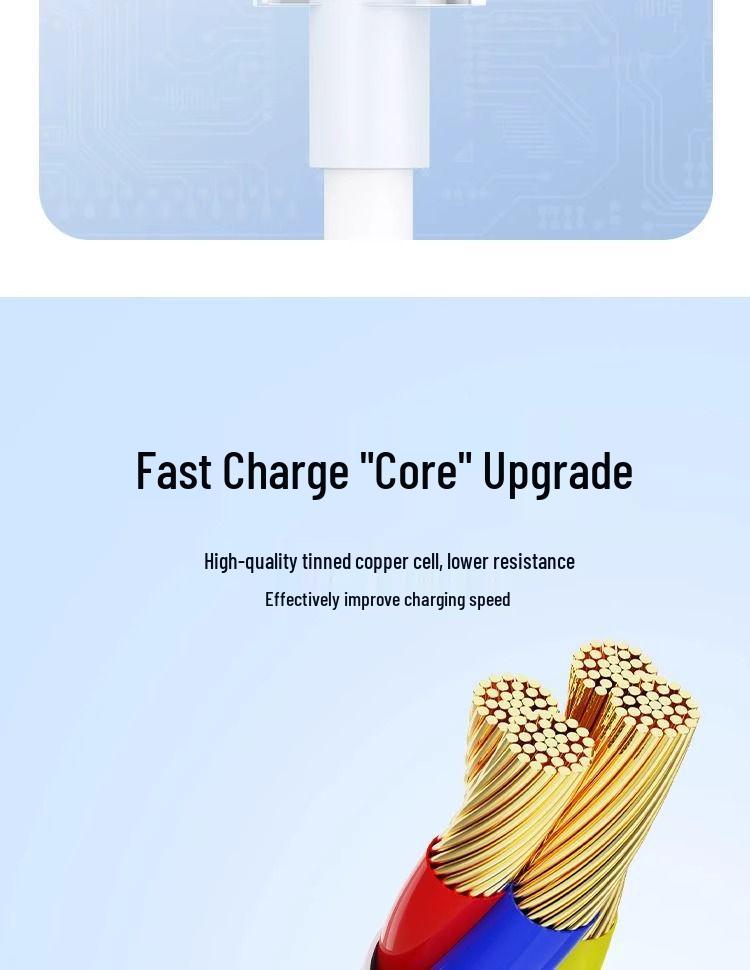 Drei-in-Eins 100W Schnellladekabel für Huawei, Apple und Xiaomi Handys