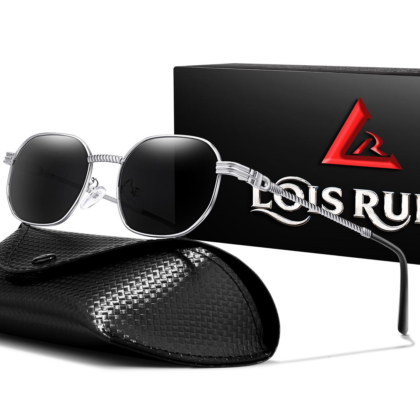 Retro Cycling Sunglasses Women Men Black Metal Unisex Round Sun Glasses Trendy Classic Style Punk Eyewear UV400 With CASE