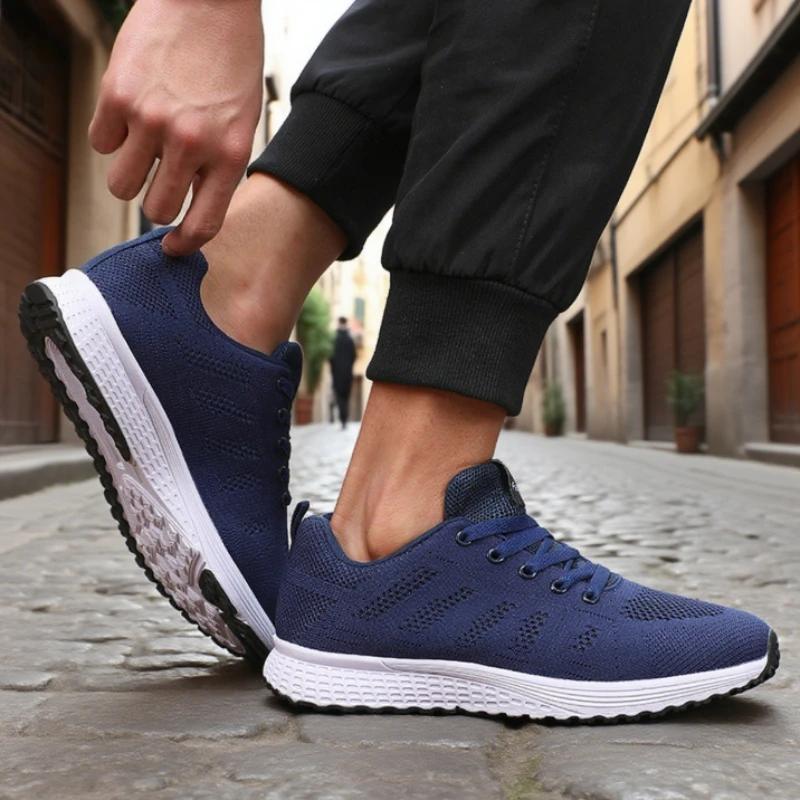 Best  Seller T Men'S Casual Shoes Breathable Fashion Ultra Lightweight Running Sneakers Comfortable Tennis Lace Up Men'S Shoes