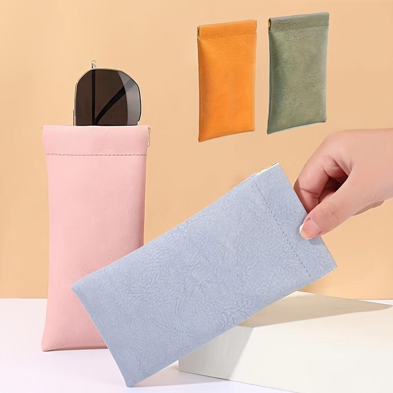 1Pc of Soft PU Glasses Bag Holder for Daily Storage Portable Glasses Case, Minimalist Scratch Resistant Glasses Protective Cover Glasses Storage Bag