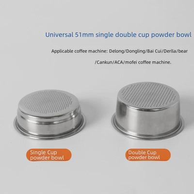 51 mm universal kaffemaskinhåndtak og portafilter for enkle og doble kopper