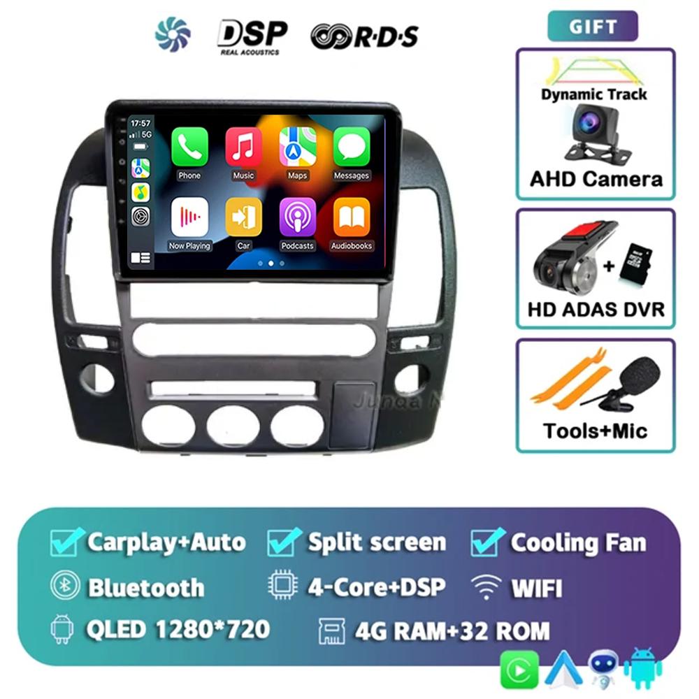 Android 14 Car Radio For Nissan Navara 3 D40 2004- 2010 Multimedia Video Player GPS 4G Carplay Autoradio 2K QLED Head Unit Colo