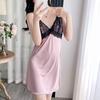 Women's Summer Ice and Snow Silk Suspender Nightgown Sexy Lace Beautiful Back Nightgown Two-piece Set Pajamas Loungewear Live Stream