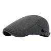Adjustable Newsboy Hat Men's and Women's Simple Solid Color Beret Warm Forward Hat Fashion Cap