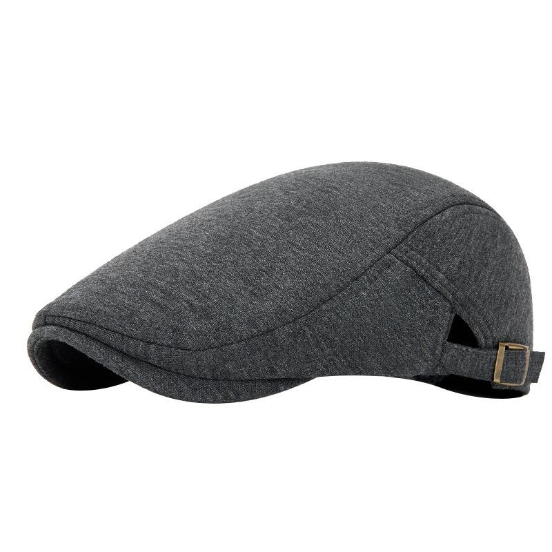 Adjustable Newsboy Hat Men's and Women's Simple Solid Color Beret Warm Forward Hat Fashion Cap