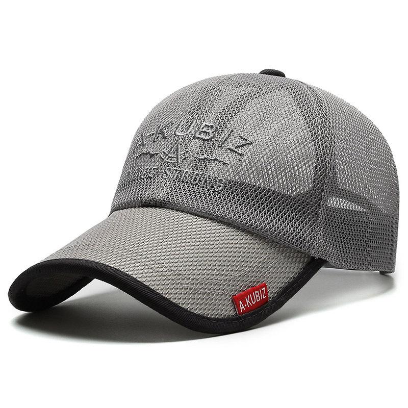 Men'S Mesh Baseball Cap Breathable Summer Caps Dad Hat Outdoor Fishing Hats Snapback Trucker Cap