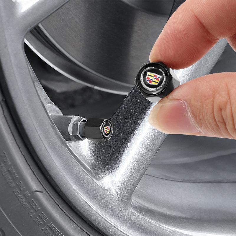 Tappo Valvola Pneumatico Auto Coprivalvola Stelo Ruota con Portachiavi Chiave per Cadillac XT5 XTS CTS BLS SLS DTS SRX Escalade Tiburon Deville