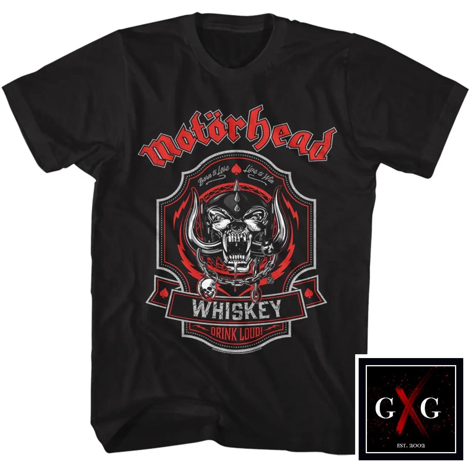 MOTORHEAD cd lgo WHISKEY DRINK LOUD Official SHIRT XXL New born to lose live to S