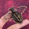 Ammonite Fossil Pendant Copper Wire Wrapped Butterfly Pendant Gemstone Jewelry