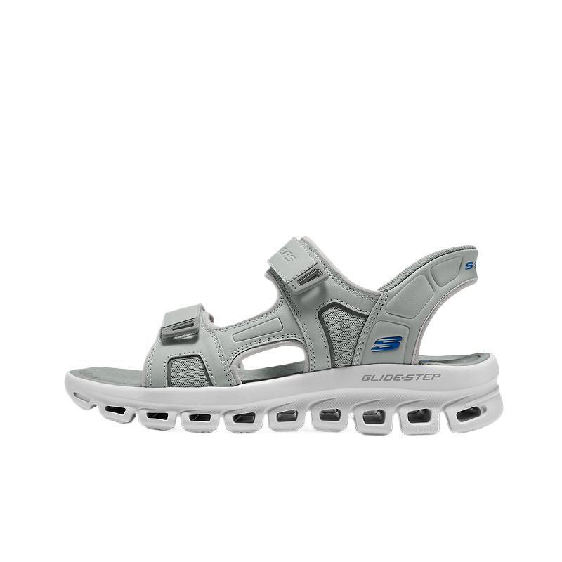 Skechers Sport Mens Velcro Open-Toe Beach Sandals Men sandals 233383-GYBL 39.5