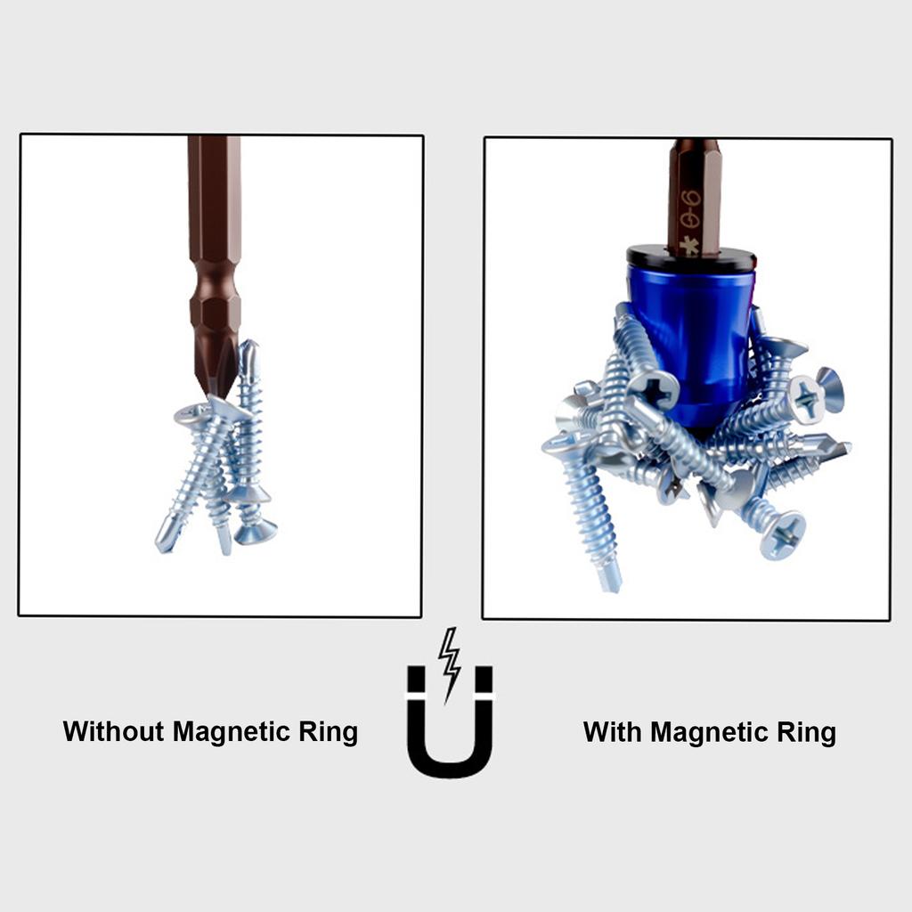 Screwdriver Head Magnetic Ring Strong Magnetic Screw Holder Ring for Drill Tools/Mechanics/Carpenters