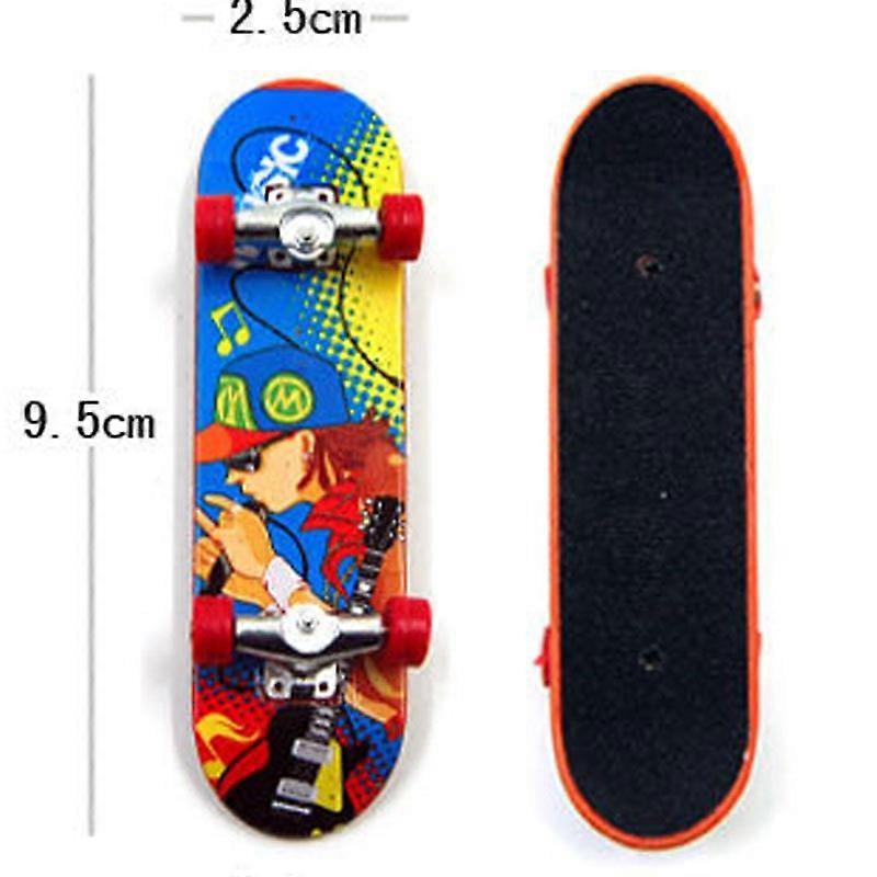 Dww-10 Finger Mini Skateboard (Random Flower Color) Children's Finger Skateboard Toy, Boy's Birthday Party Favor, Party Bag