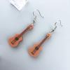 Personalized Small Guitar Earrings for Women Men Musical Lover Jewelry Cool Guitar Dangle Earrings