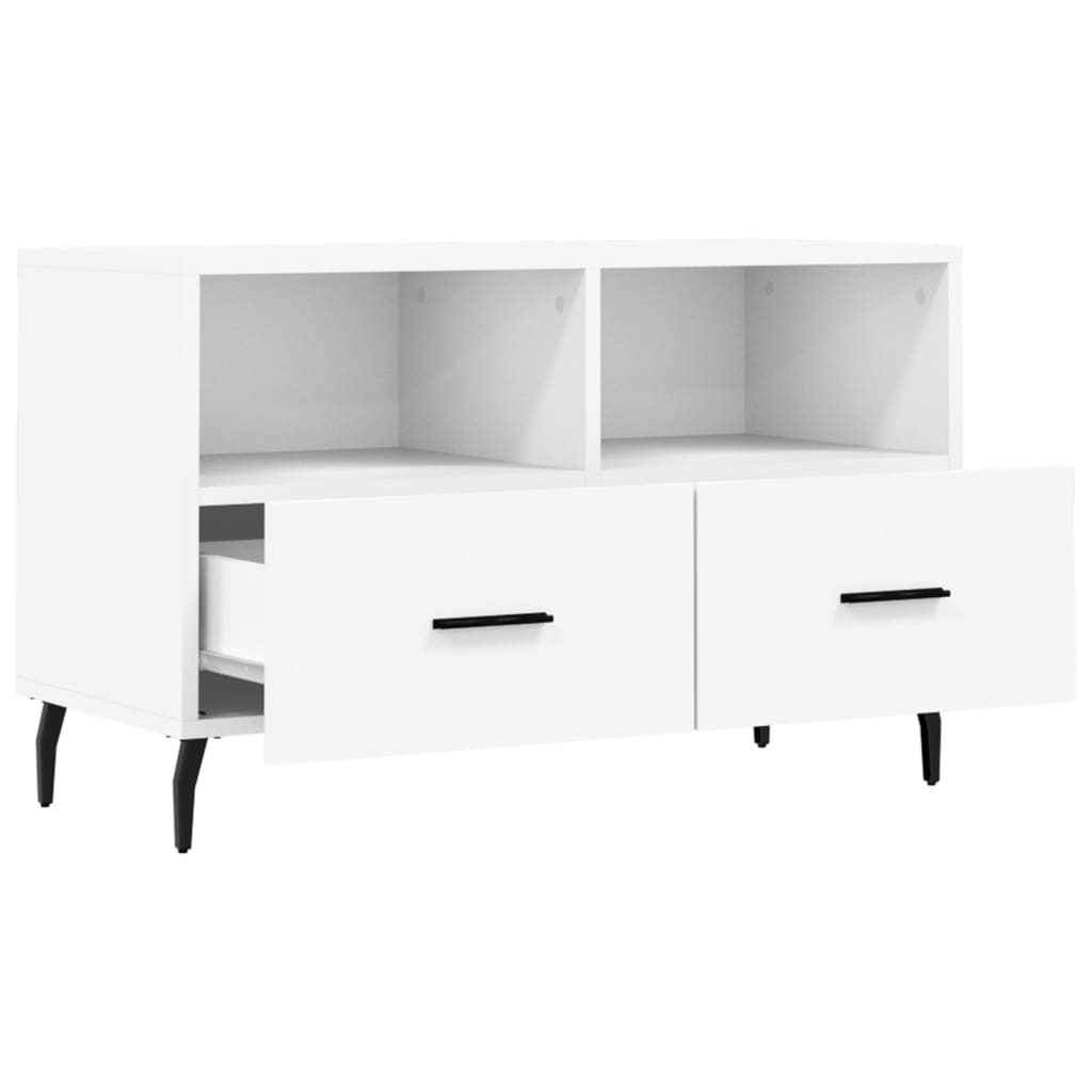TV Stand White 80 x 36 x 50 cm Particleboard