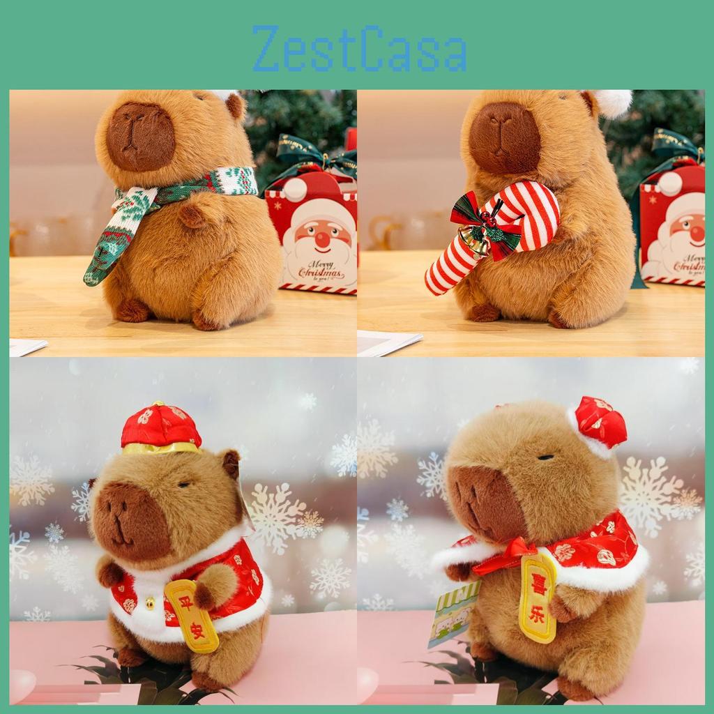 Year Cute New Capybara Plush Toy Festive Cartoon Doll Girls Kids Gift Holiday