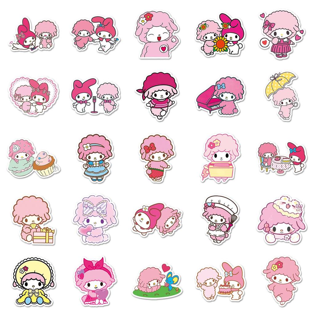 50 Sanrio Cute Little Sheep Stickers for Stationery and Decor
