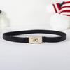 Fashionable Stretchable Versatile Slim Waist Belt Elegant and Minimalist Perfect for Dresses and Jackets Women’s Black Belt